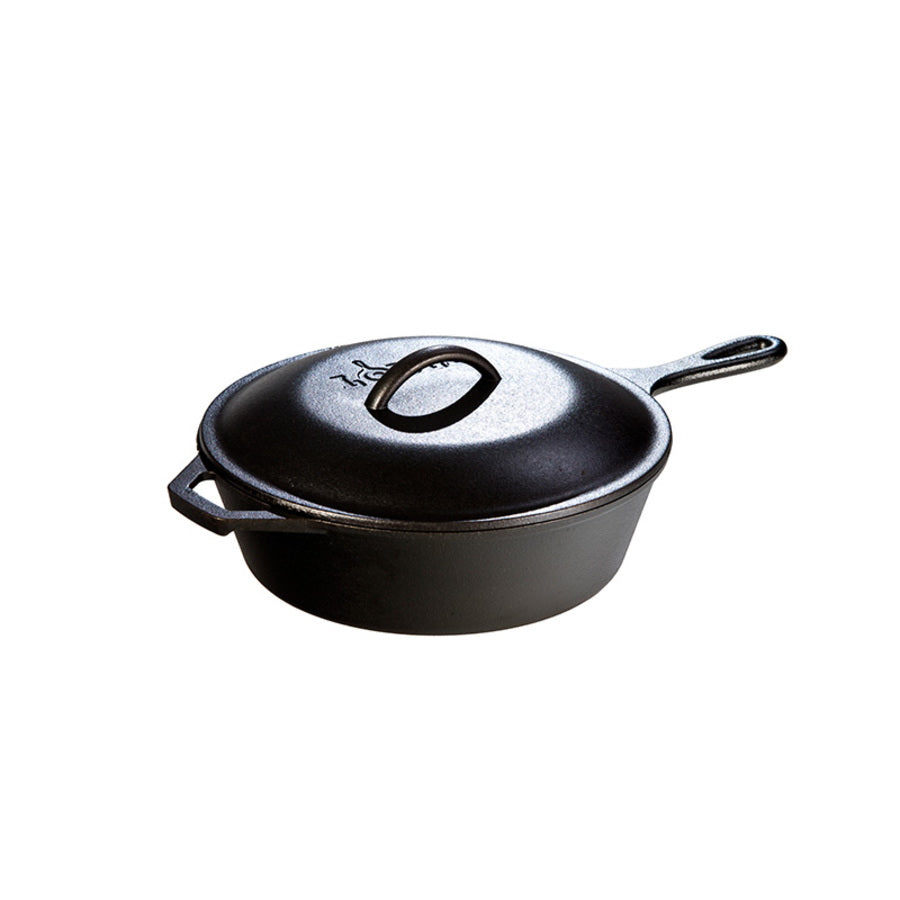 Cast Iron Covered Deep Skillet - Lodge