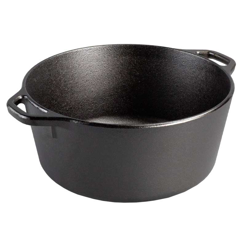 5 Quart Cast Iron Double Dutch Oven - Lodge