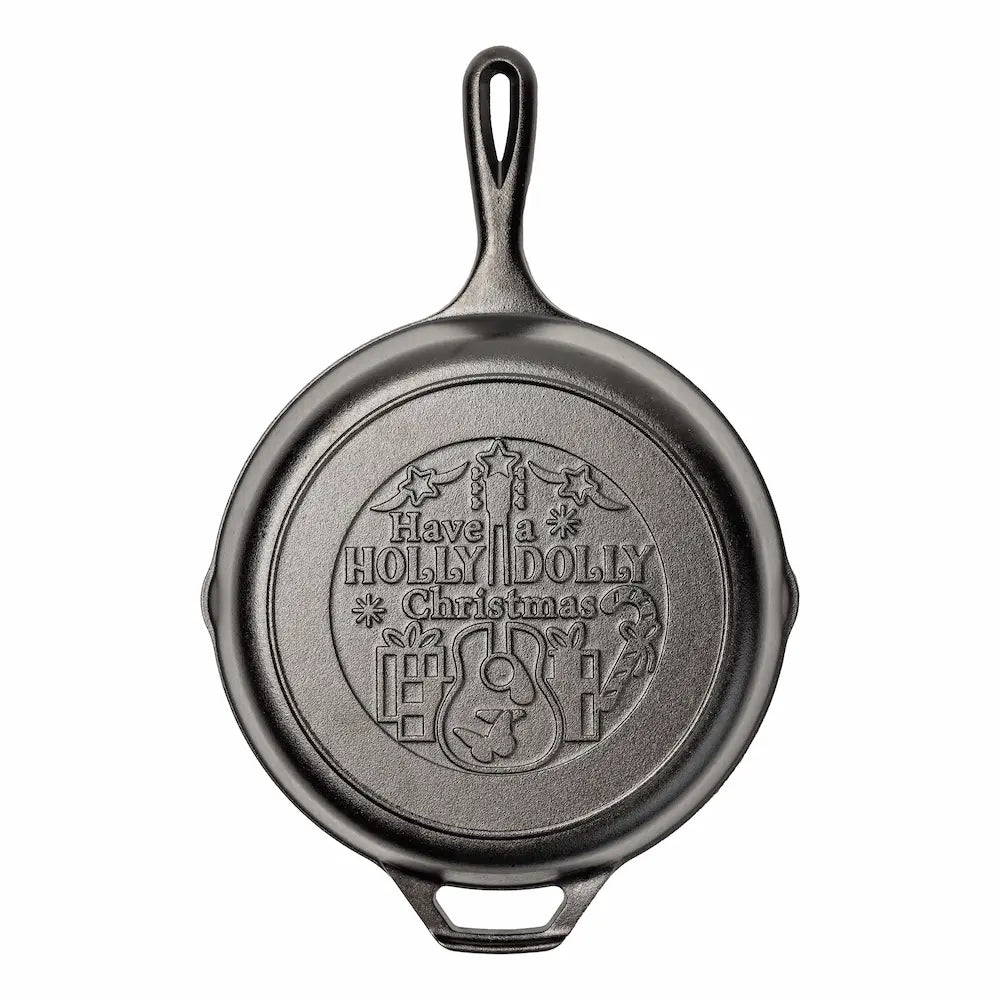 10 Inch Chef Collection Dolly Parton Skillet. Have a Holly Dolly Christmas - Lodge