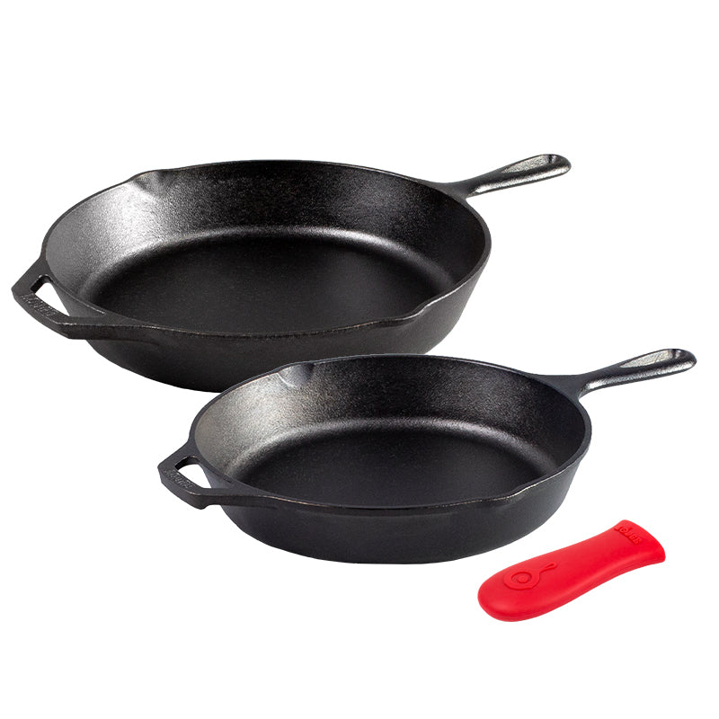 Lodge Fan-Favorite Skillets Set with Handle Holder - Lodge